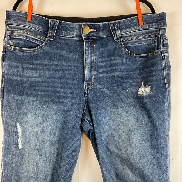 Democracy Absolution Jeans 16 Blue Distressed Slim Leg Stretch - Picture 2 of 11